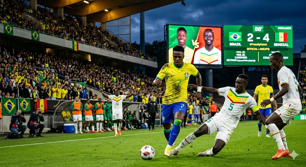 brazil national football team vs senegal national football team lineups